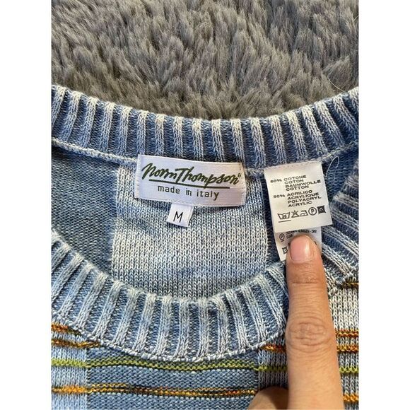 Vintage mens norm‎ Thompson textured sweater size medium - Picture 5 of 5